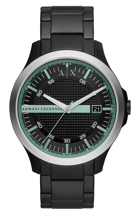 Hampton Black Bracelet Watch, 46mm