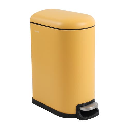 Happimess Roland Mini 2.6-gallon Step-open Trash Can In Daffodil Yellow