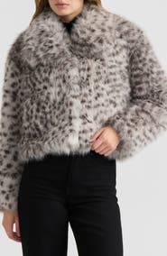 NVLT Faux Fur Crop Jacket