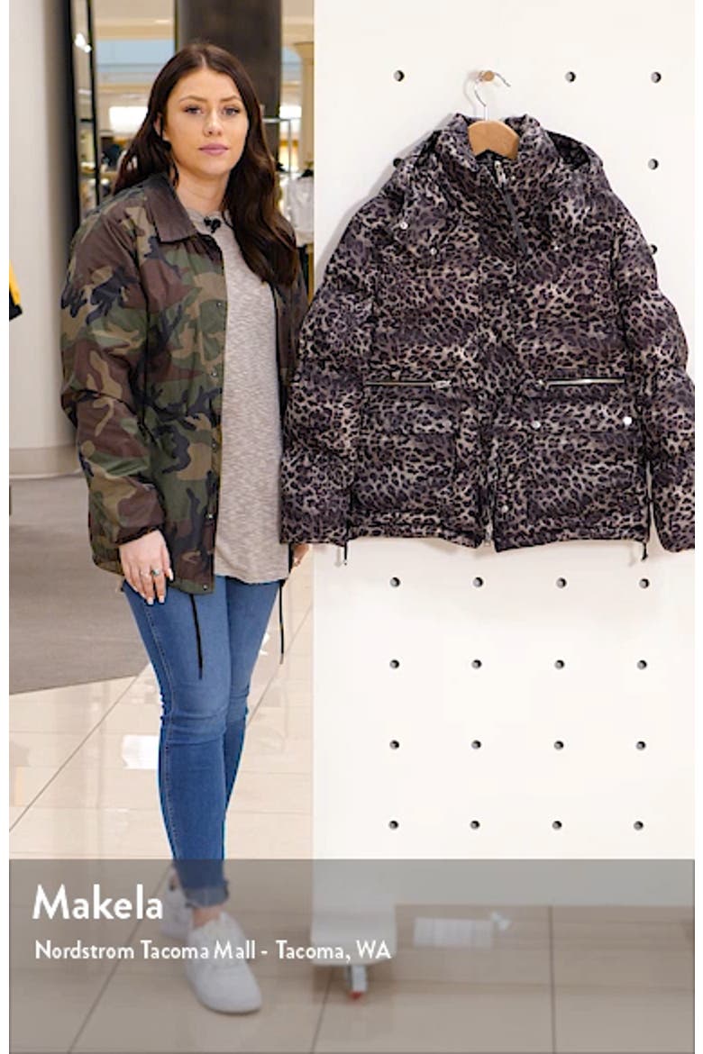 Kala Leopard Puffer Coat video
