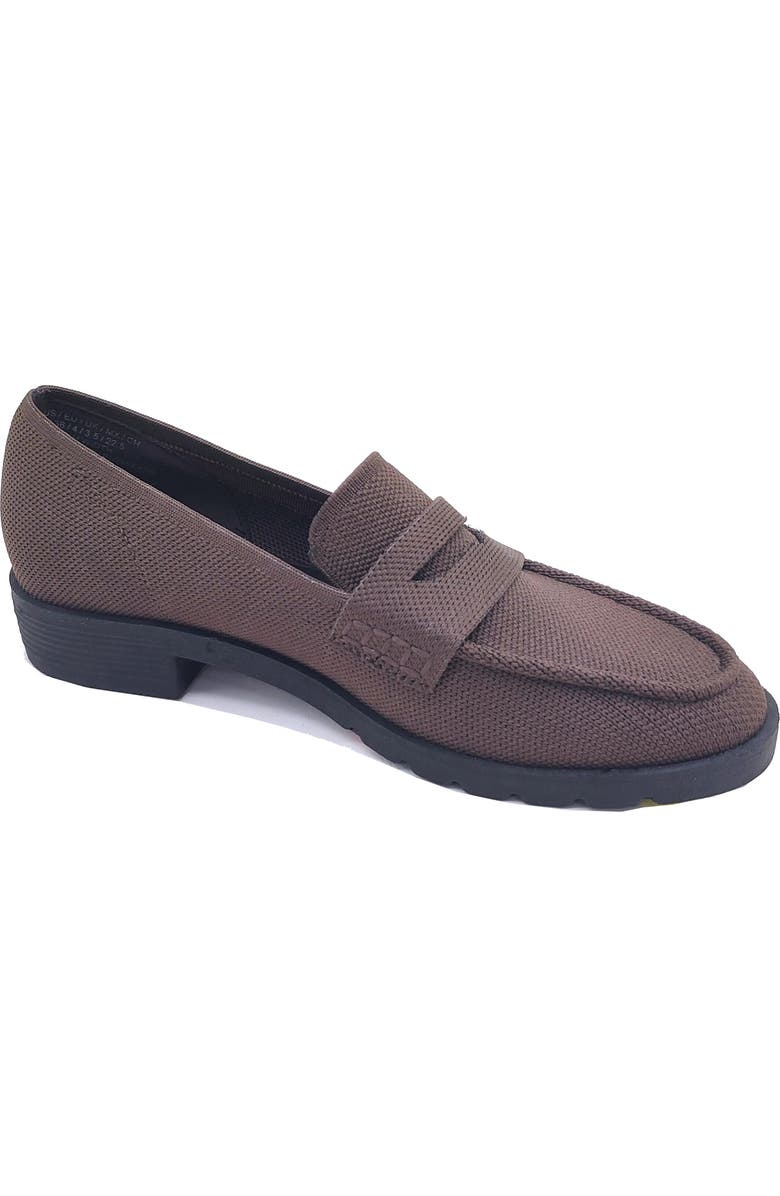 Reaction Kenneth Cole Feobe Knit Loafer, Main, color, Chocolate Knit