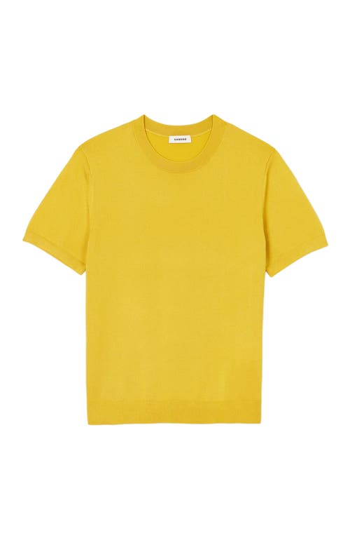 Sandro Knitted T-shirt In Super Green