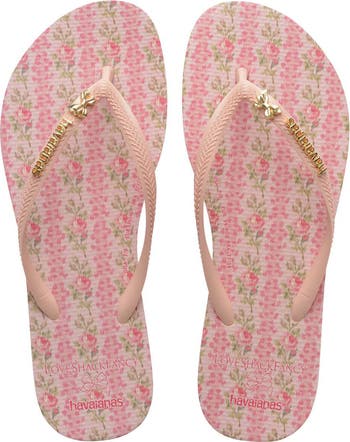 x LoveShackFancy Slim Blooming Heirloom Flip Flop