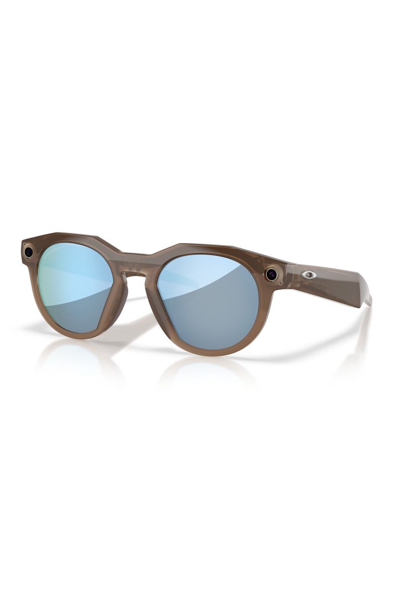 Gender Inclusive HSTN 51mm Polarized Round Sunglasses, Alternate, color, BROWN SMOKE / PRIZM