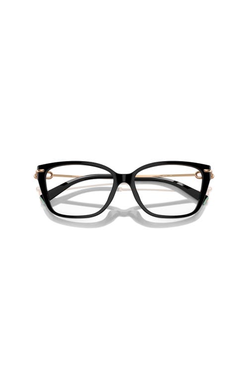 Tiffany & Co . 55mm Rectangle Optical Glasses In Black