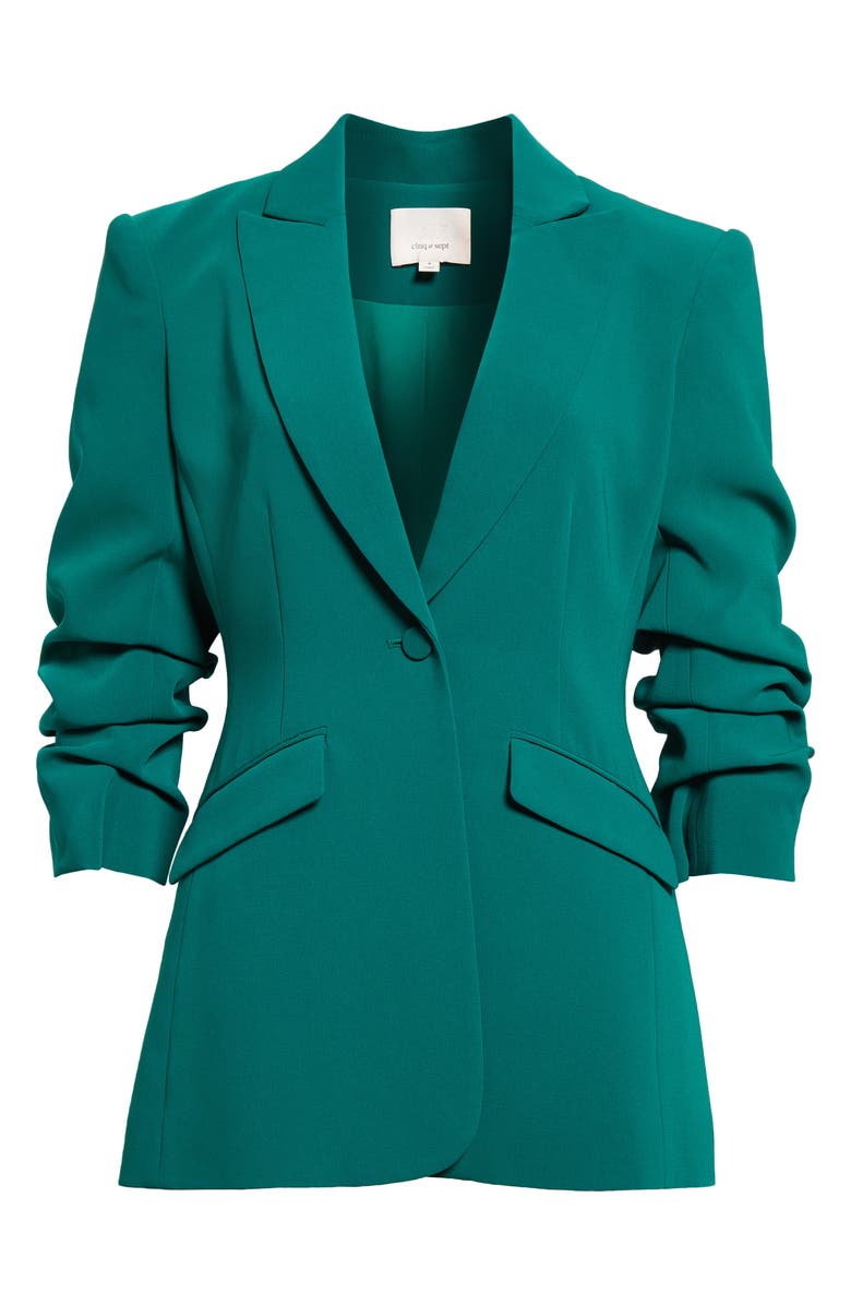 Cinq à Sept Cheyenne Ruched Sleeve Blazer, Alternate, color,