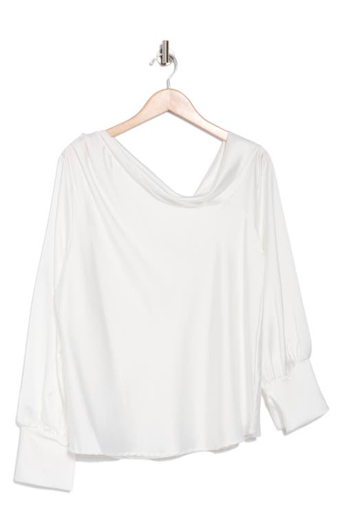 Renee C Drop Shoulder Satin Top