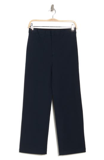 Frame Le Jane Crop Stretch Cotton Pants In Navy