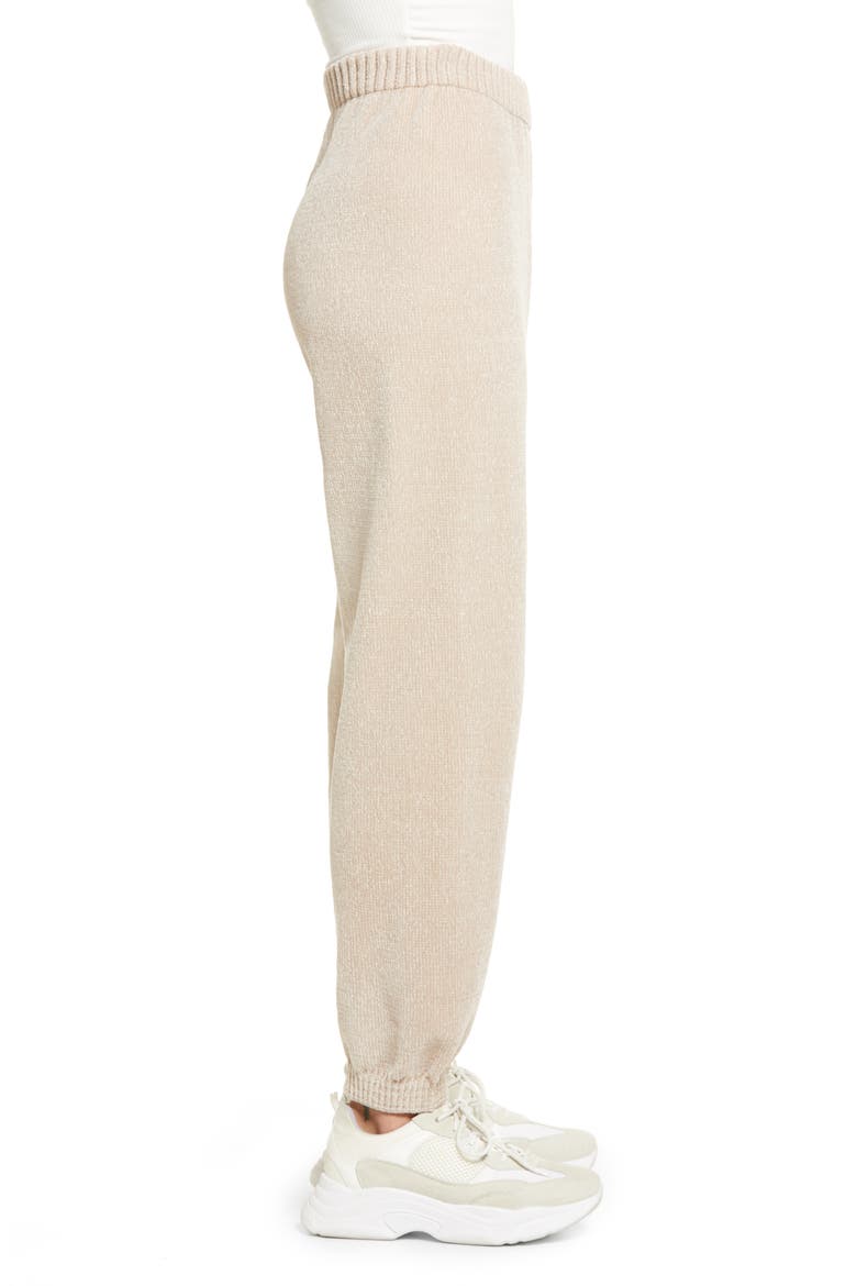 Weekend Chiller Chenille Joggers, Alternate, color, BEIGE