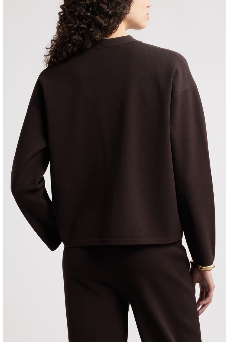 V-Neck Cardigan, Alternate, color, BROWN GANACHE