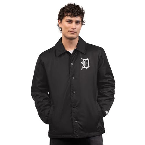 Starter Black Detroit Tigers Full-snap Coaches Jacket