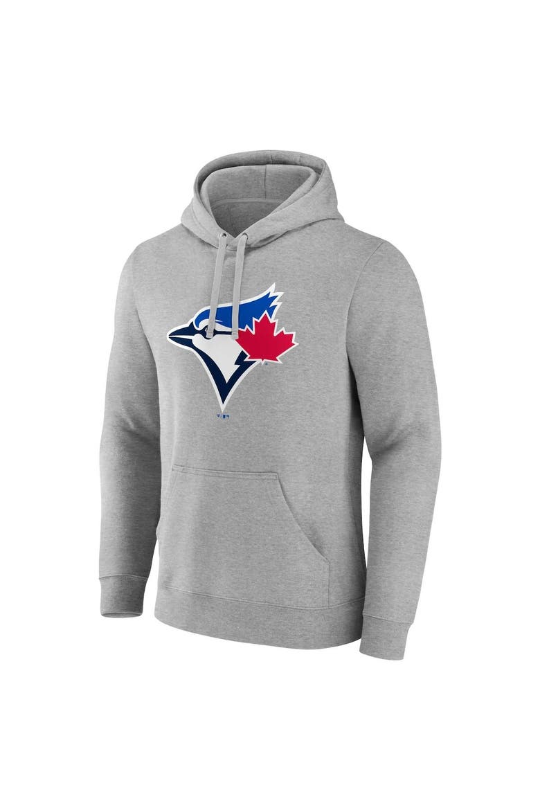Men's Fanatics Branded  Heather Gray Toronto Blue Jays Official Logo Pullover Hoodie, Alternate, color, Heather Gray