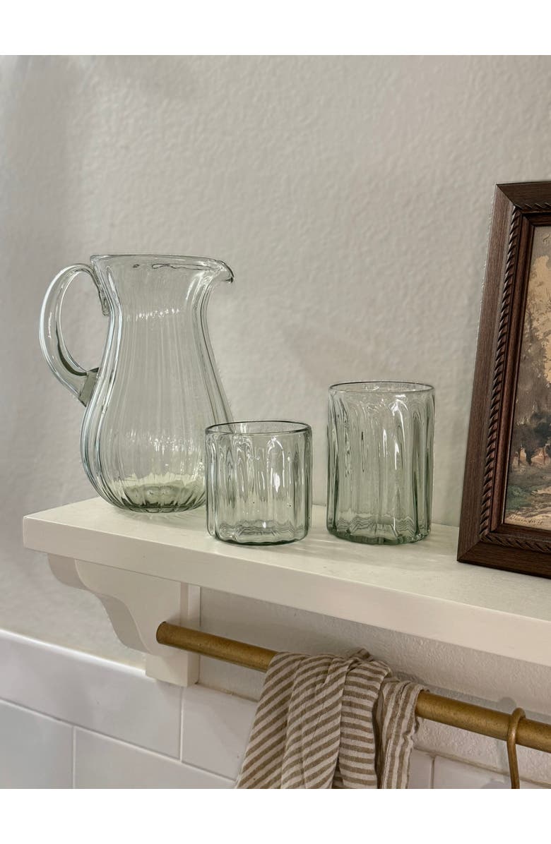 Villa Lua Home Handblown Fluted Tumbler - Set of 2, Alternate, color, Clear - Small
