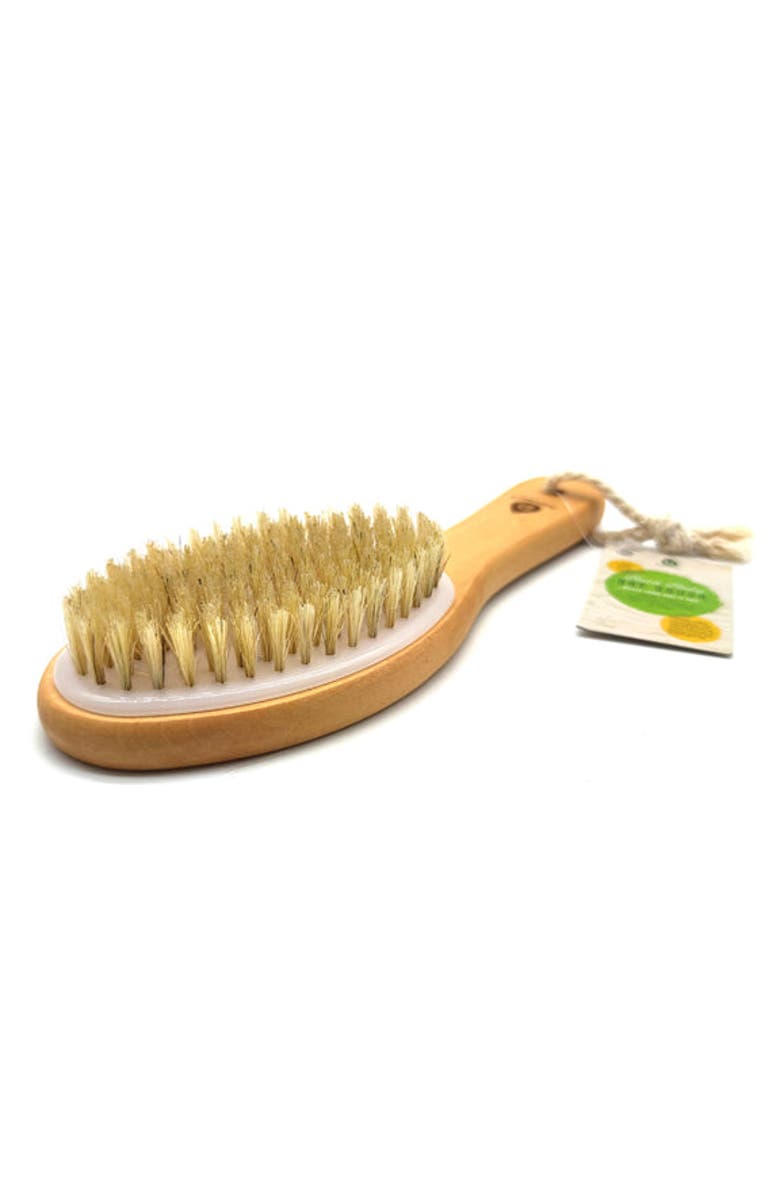 PURSONIC Bath Body Brush With Lotus Wooden Handle, Alternate, color, Ivory