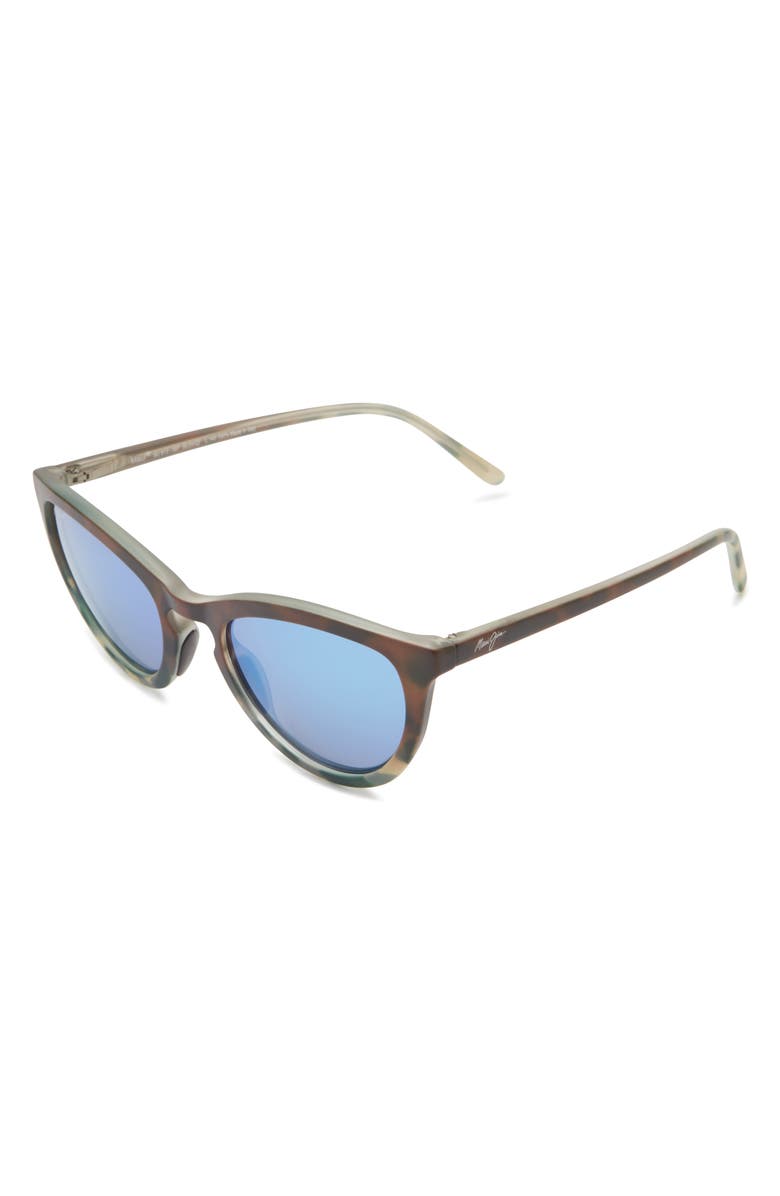 Maui Jim 50mm Cat Eye Polarized Sunglasses, Alternate, color, Tortoise Tortoise Blue