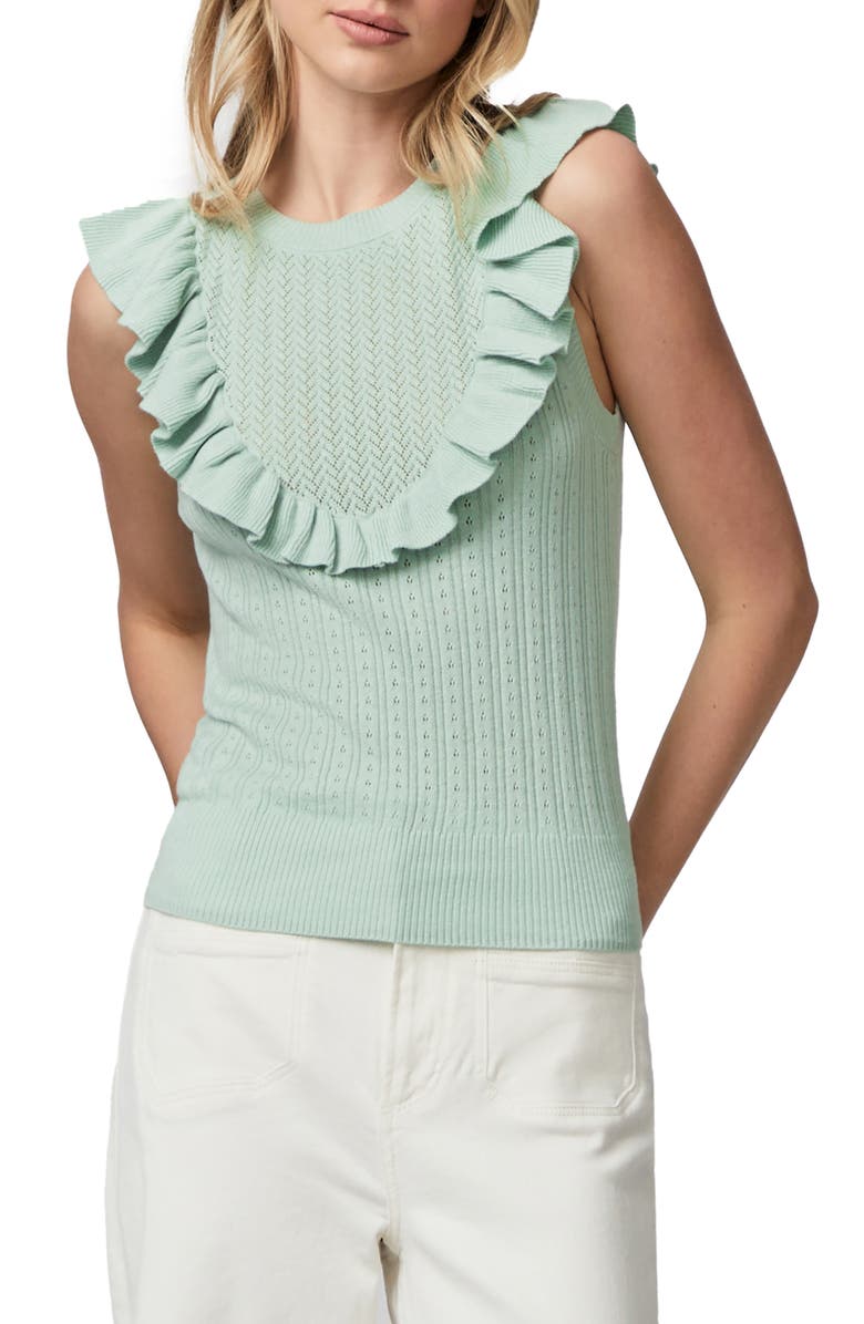 PAIGE Rosina Ruffle Pointelle Sweater, Main, color,