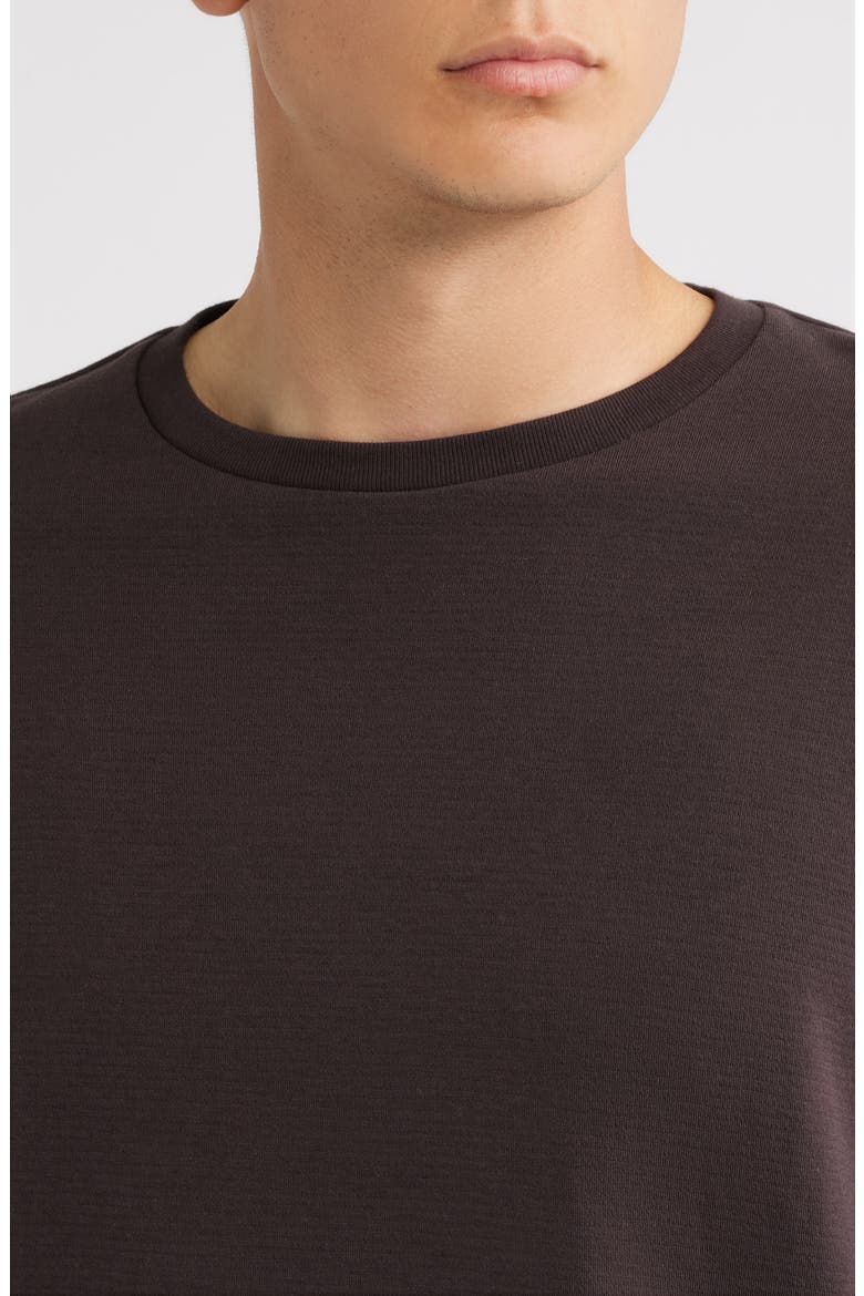 Duo Fold Long Sleeve Cotton T-Shirt, Alternate, color, DEEP BROWN
