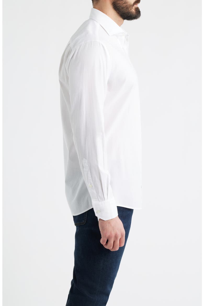Crown Crafted Journeyman Cotton Button-Up Shirt, Alternate, color, WHITE
