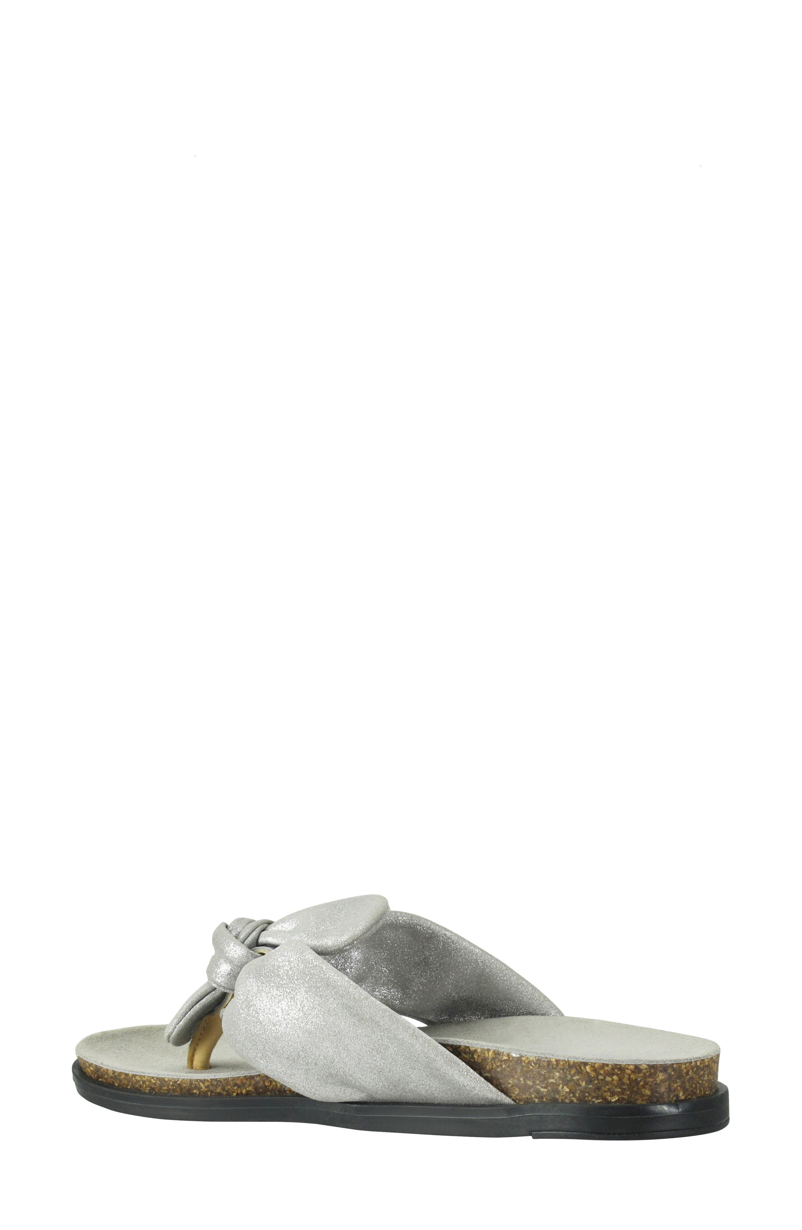 Gayla Metallic Leather Flip Flop, Alternate, color, DOVE METALLIC