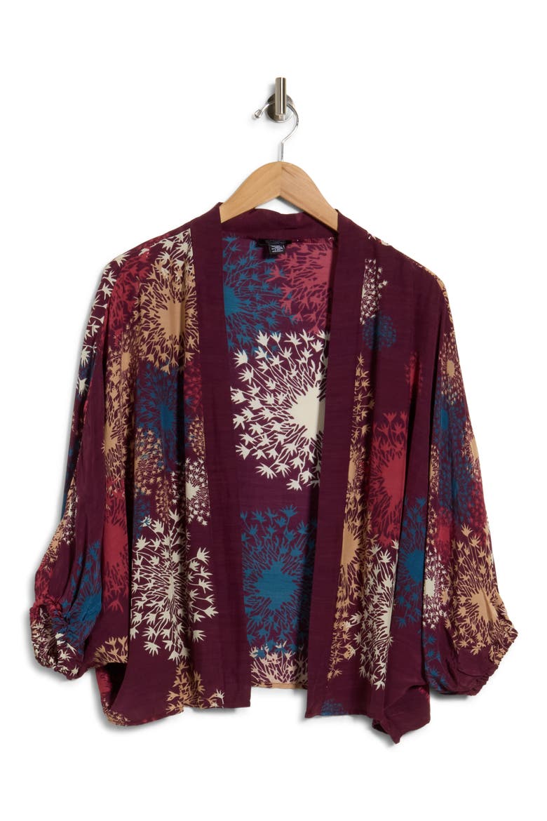 Floral Print Topper, Main, color, PURPLE