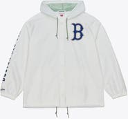 Mitchell & Ness Men's Mitchell & Ness White Boston Red Sox Yacht Rock Coaches Full-Snap Hooded Windbreaker Jacket