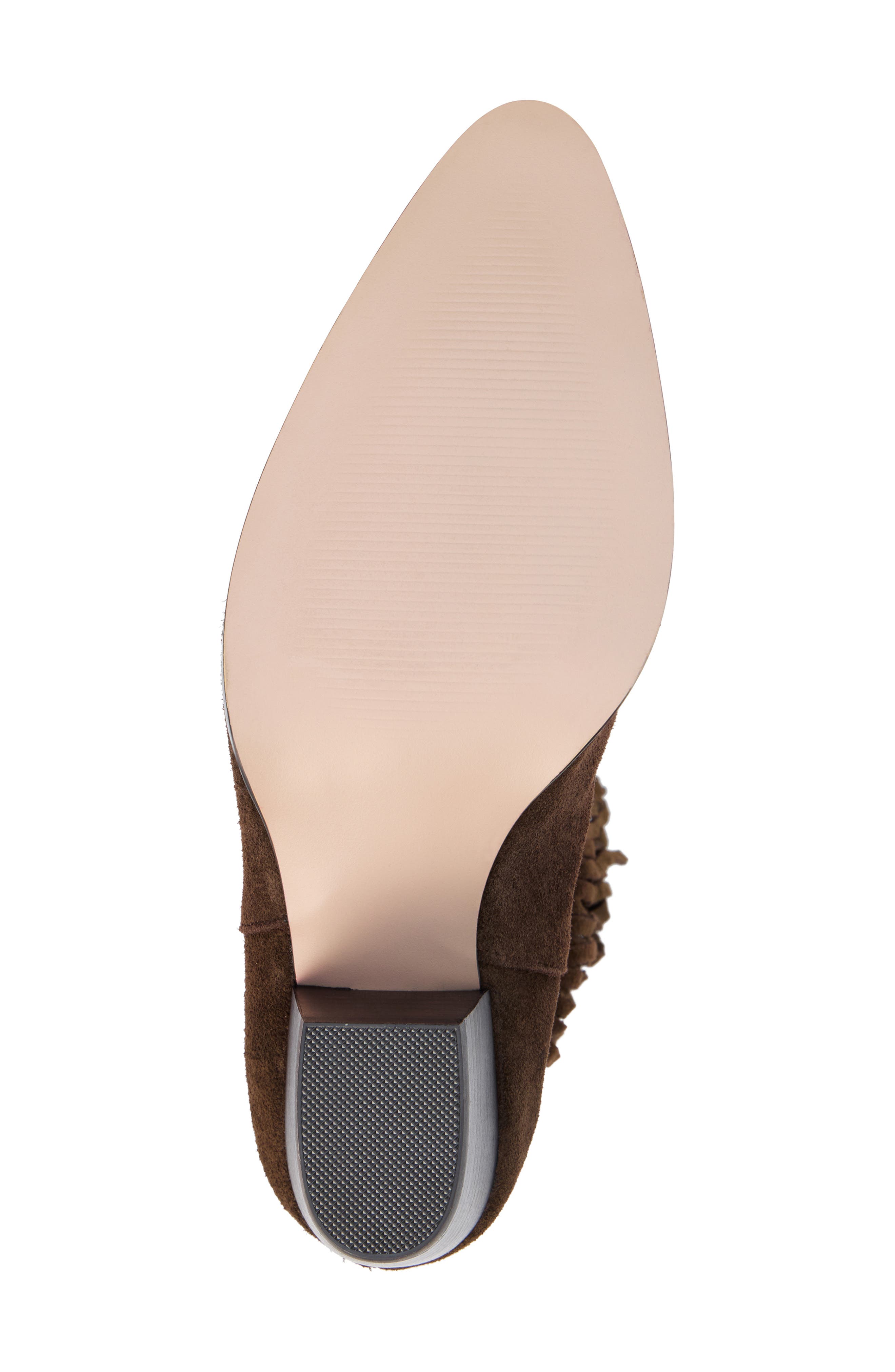 Tatum Fringe Pointed Toe Knee High Boot, Alternate, color, CHOCOLATE