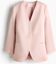 H&M Collarless Satin Blazer