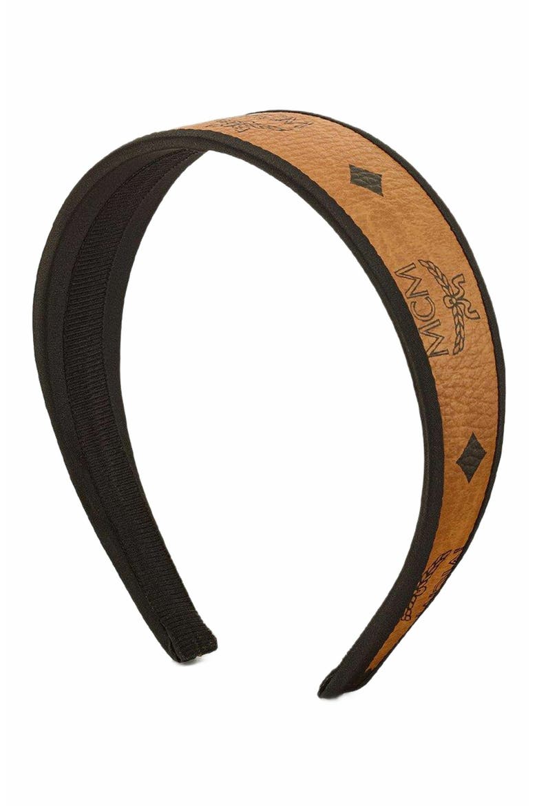 Headband in Visetos, Main, color, Cognac