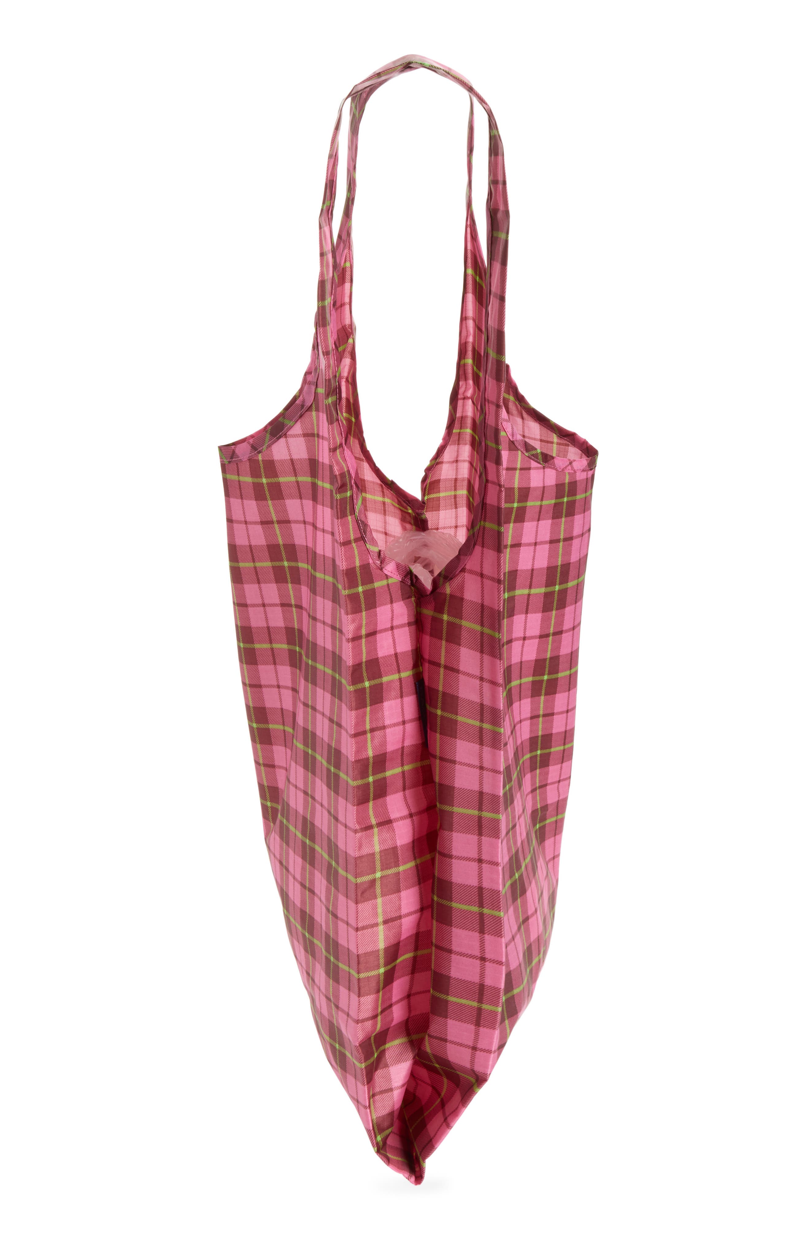 Set of 3 Standard Baggu Printed Recycled Nylon Totes, Alternate, color, CHECK MIX