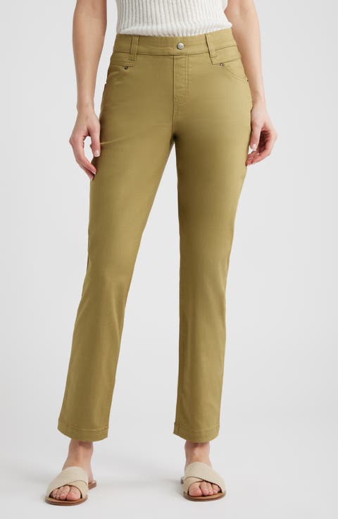 Crosshatch Denim Straight Leg Leggings