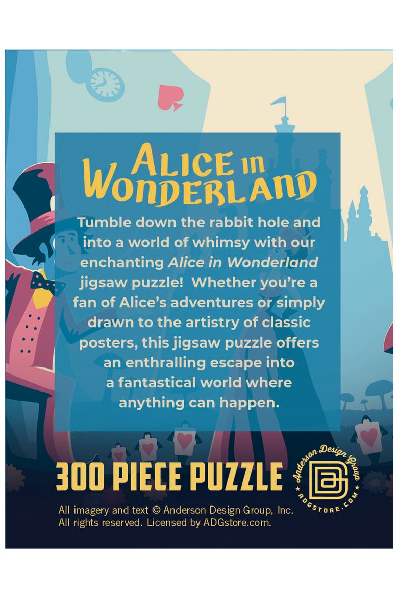 Alice in Wonderland 300 Piece Puzzle, Alternate, color, Multicolor