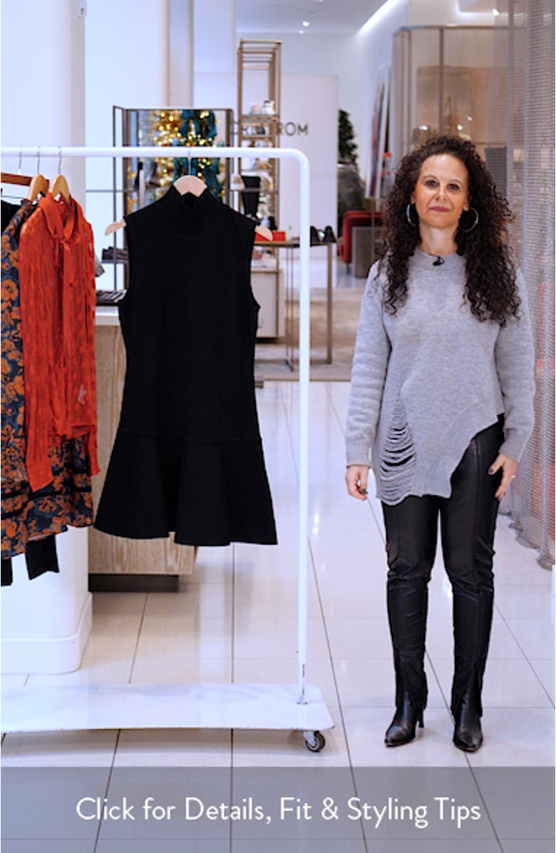 Breslin Turtleneck Sleeveless Sweater Minidress, sales video thumbnail