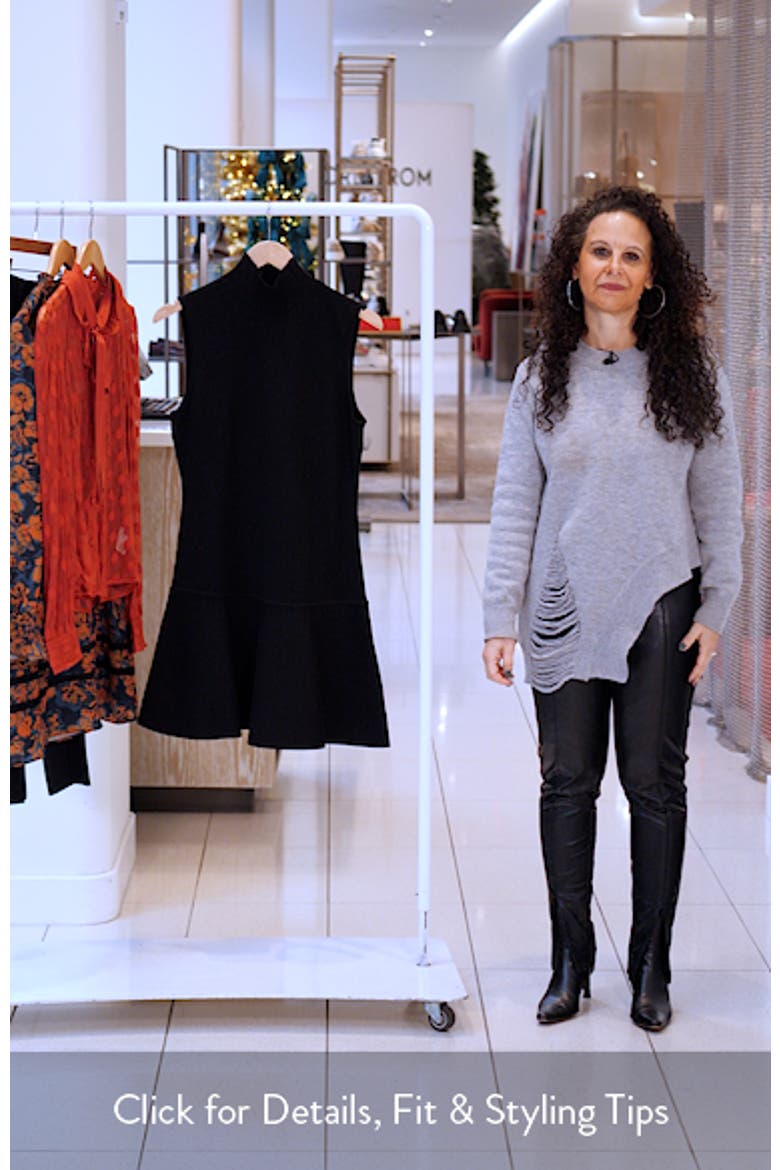 Breslin Turtleneck Sleeveless Sweater Minidress video