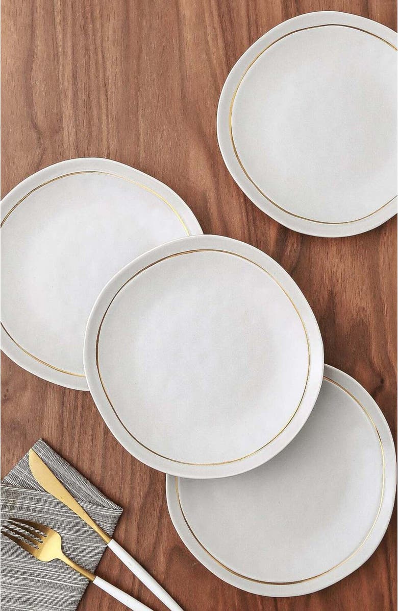 Stone Lain Clara Porcelain 16-Piece Dinnerware Set, Alternate, color, Gray