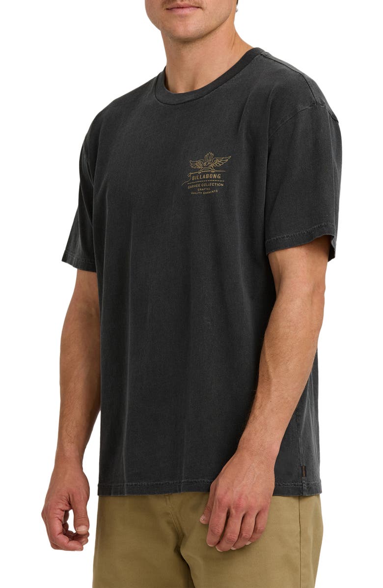 Billabong Wingspan Garage Short Sleeve Graphic T-Shirt, Alternate, color, Washed Black