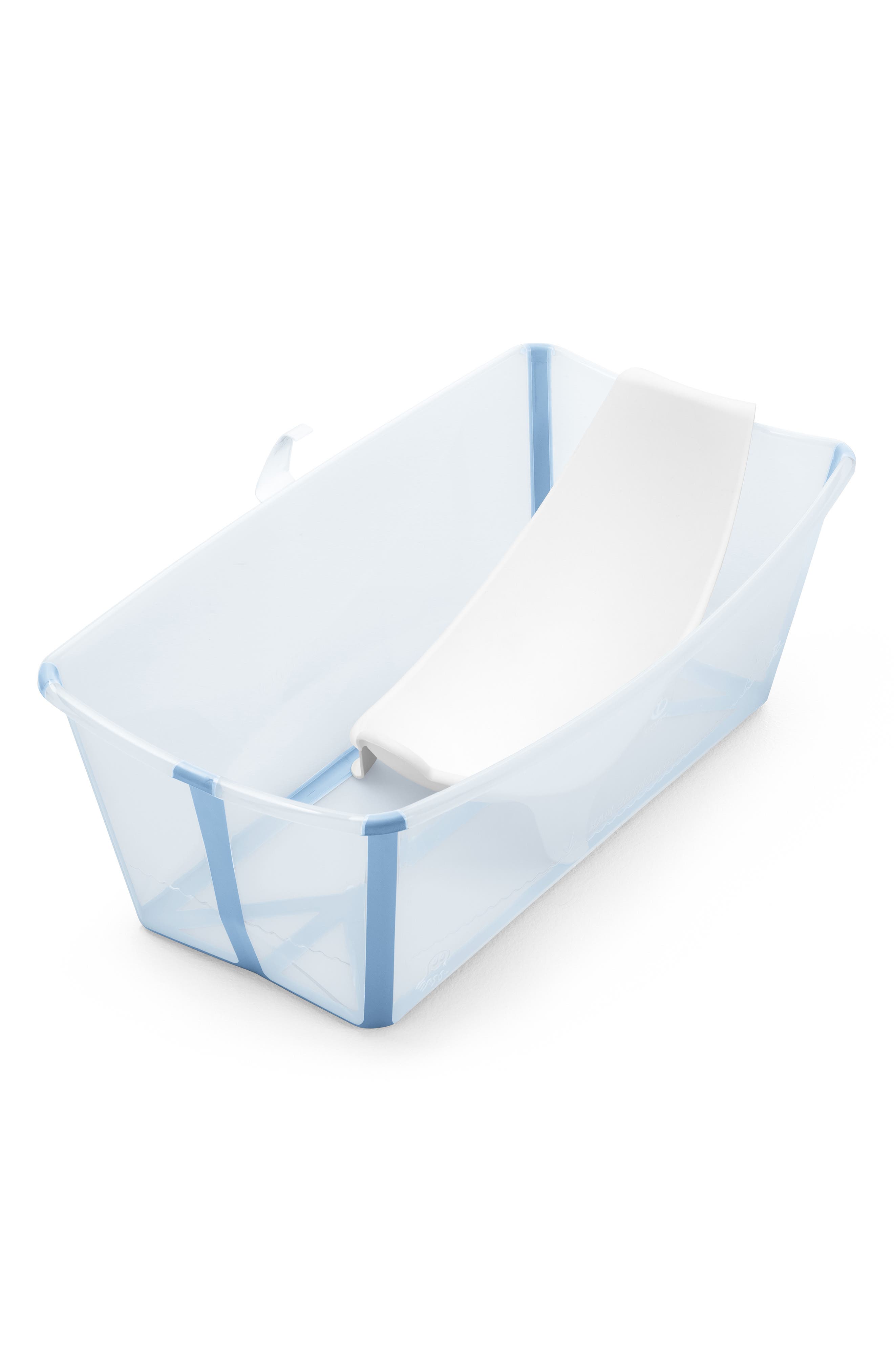 Stokke Flexi Bath® Foldable Baby Bath Tub with Temperature Plug & Infant Insert in Ocean Blue 