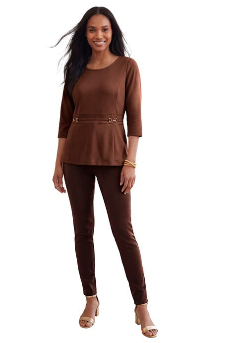 Ponte Belted Top (plus)