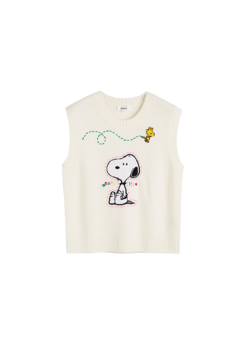 Wool-Cashmere Snoopy Tank, Alternate, color, Cream