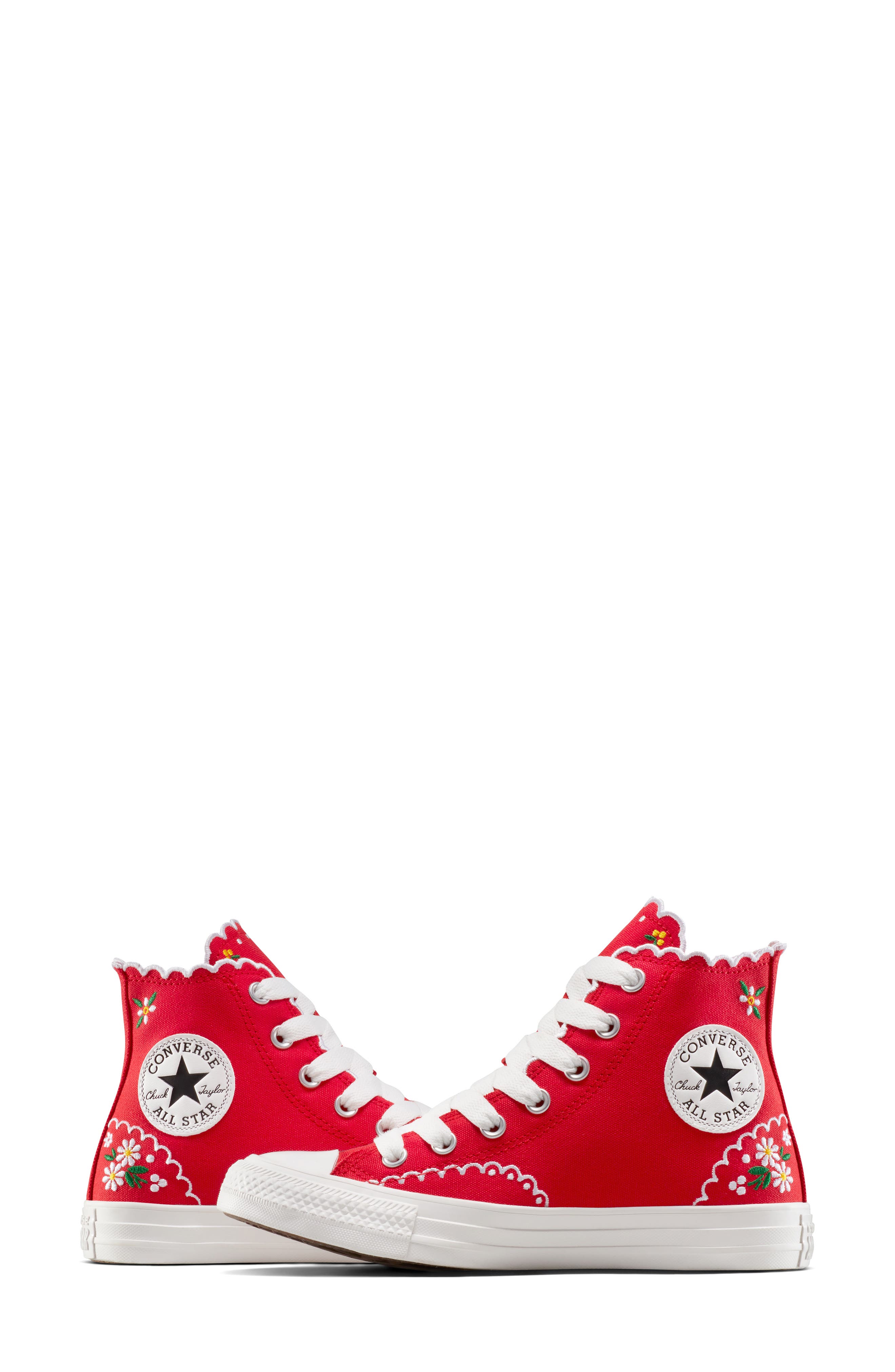 Converse Chuck Taylor<sup>®</sup> All Star<sup>®</sup> High Top Sneaker, Alternate, color, Red/ Green/ White