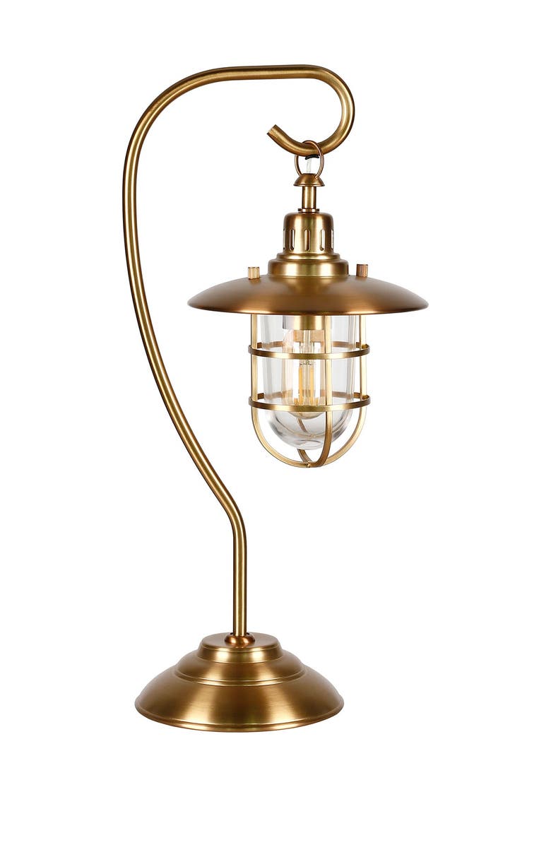 ADDISON AND LANE Bay Antique Brass Nautical Lantern Lamp, Main, color, 