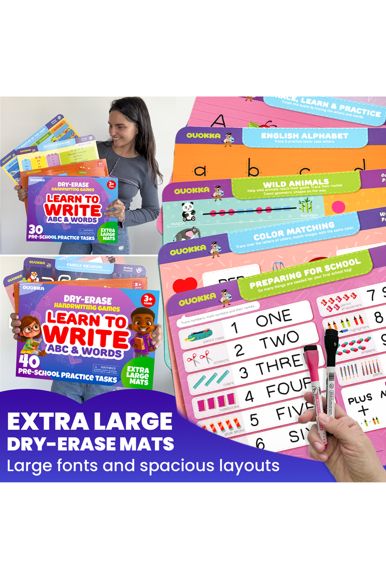 Kids Handwriting and Search & Find Activity Cards Set, Alternate, color, 2 Set