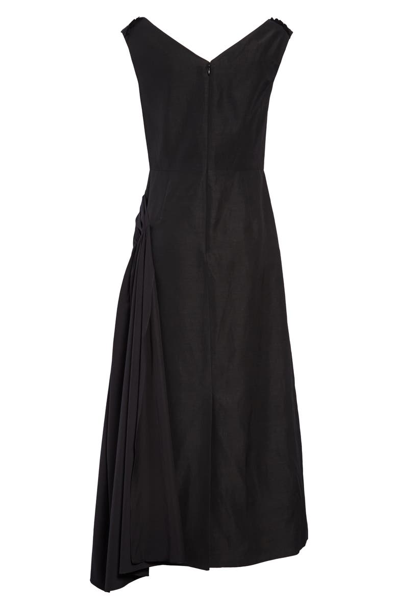 Marni Gathered Side Cotton Poplin Midi Dress, Alternate, color, 