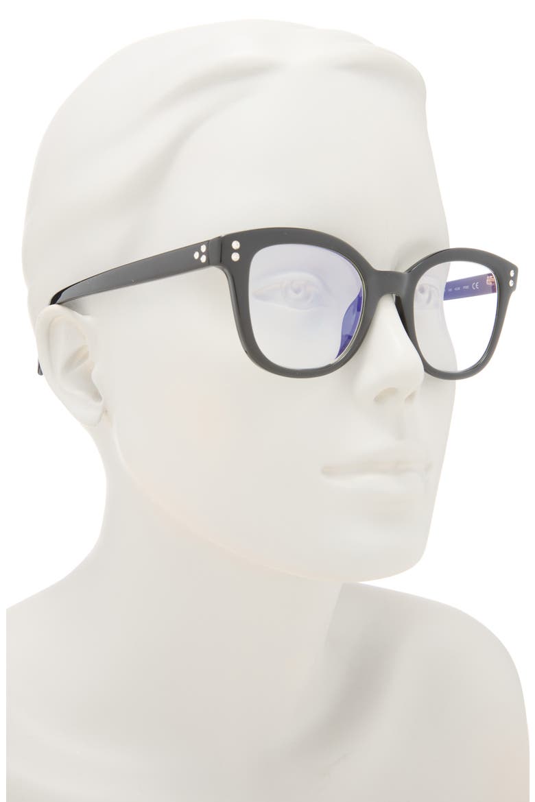 tanea 48mm cat eye reading glasses, Alternate, color, BLACK