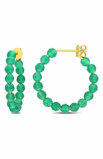 Faceted Hoop Earrings