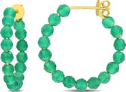 DELMAR Faceted Hoop Earrings