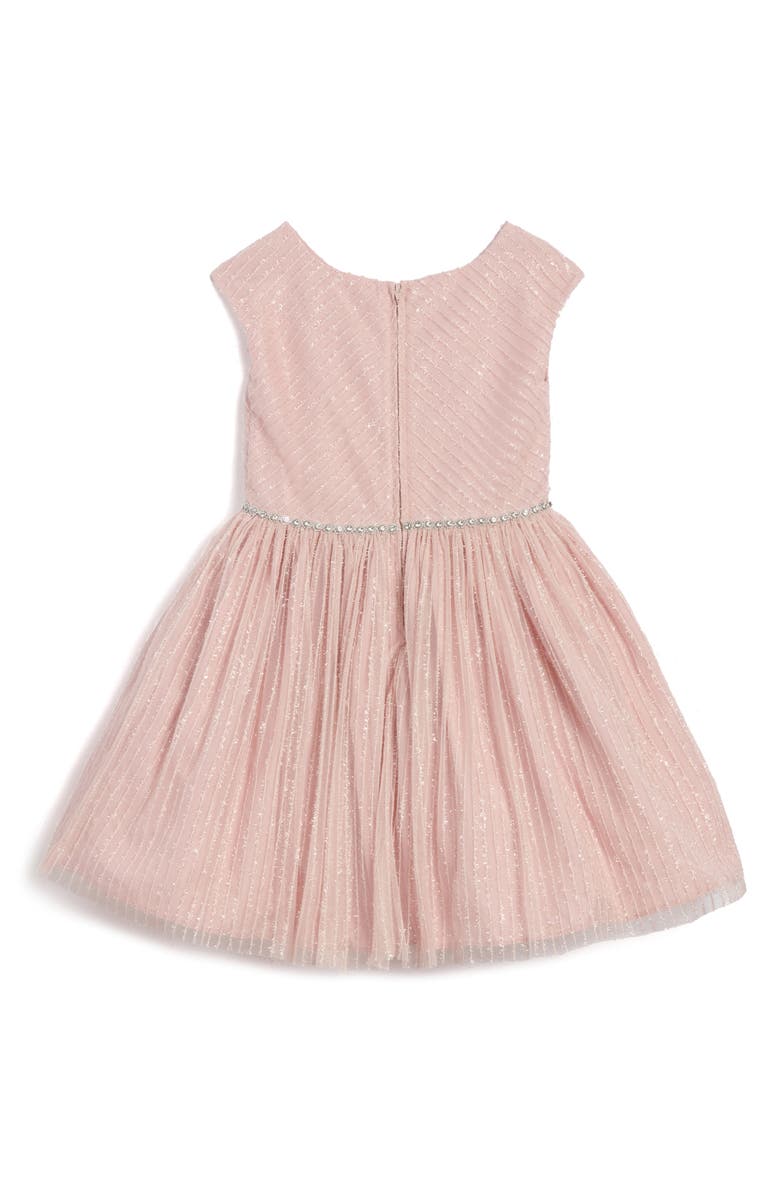 Pippa & Julie Kids' Sylvia Metallic Stripe Party Dress, Alternate, color, Mauve