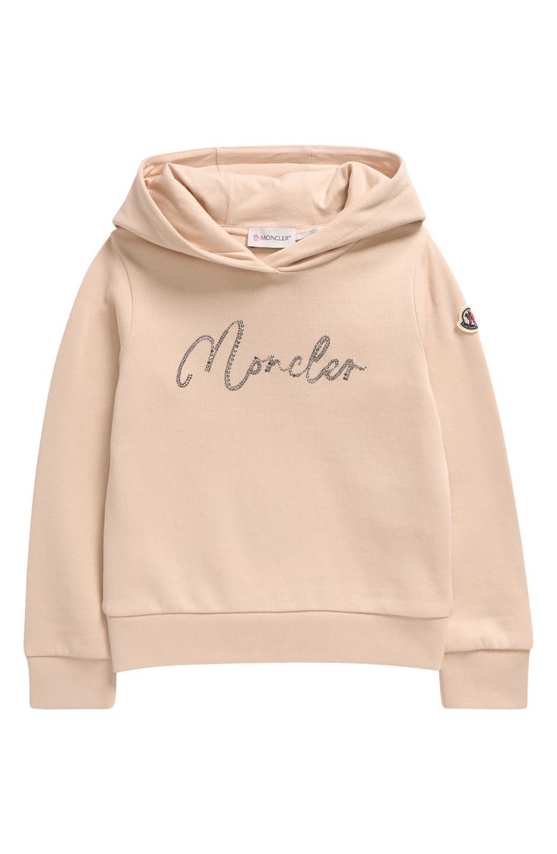 Moncler Kids' Rhinestone Embellished Cotton Hoodie, Main, color, 