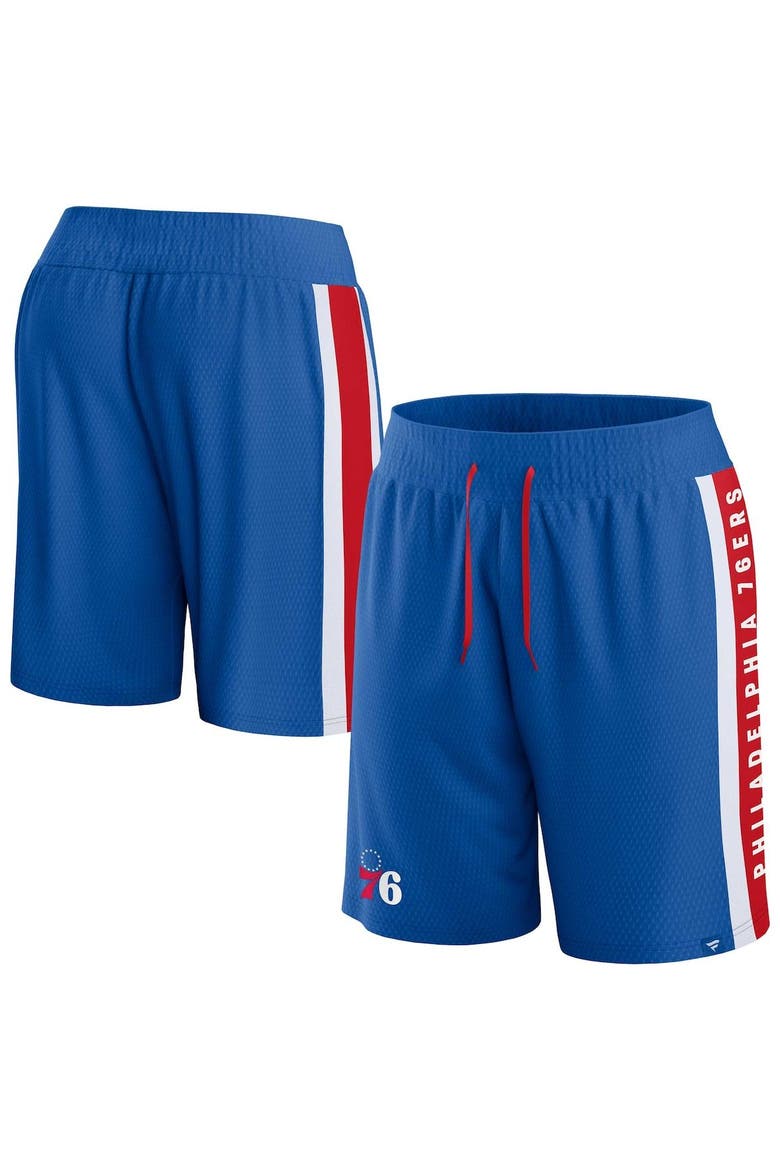 Men's Fanatics Branded Royal Philadelphia 76ers Referee Iconic Mesh Shorts, Main, color, Royal