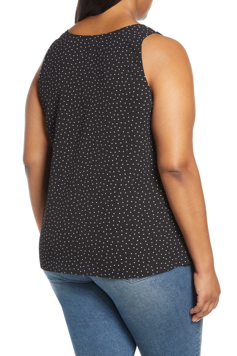 Easy Scoop Neck Tank Top, Alternate, color, BLACK PINDOT