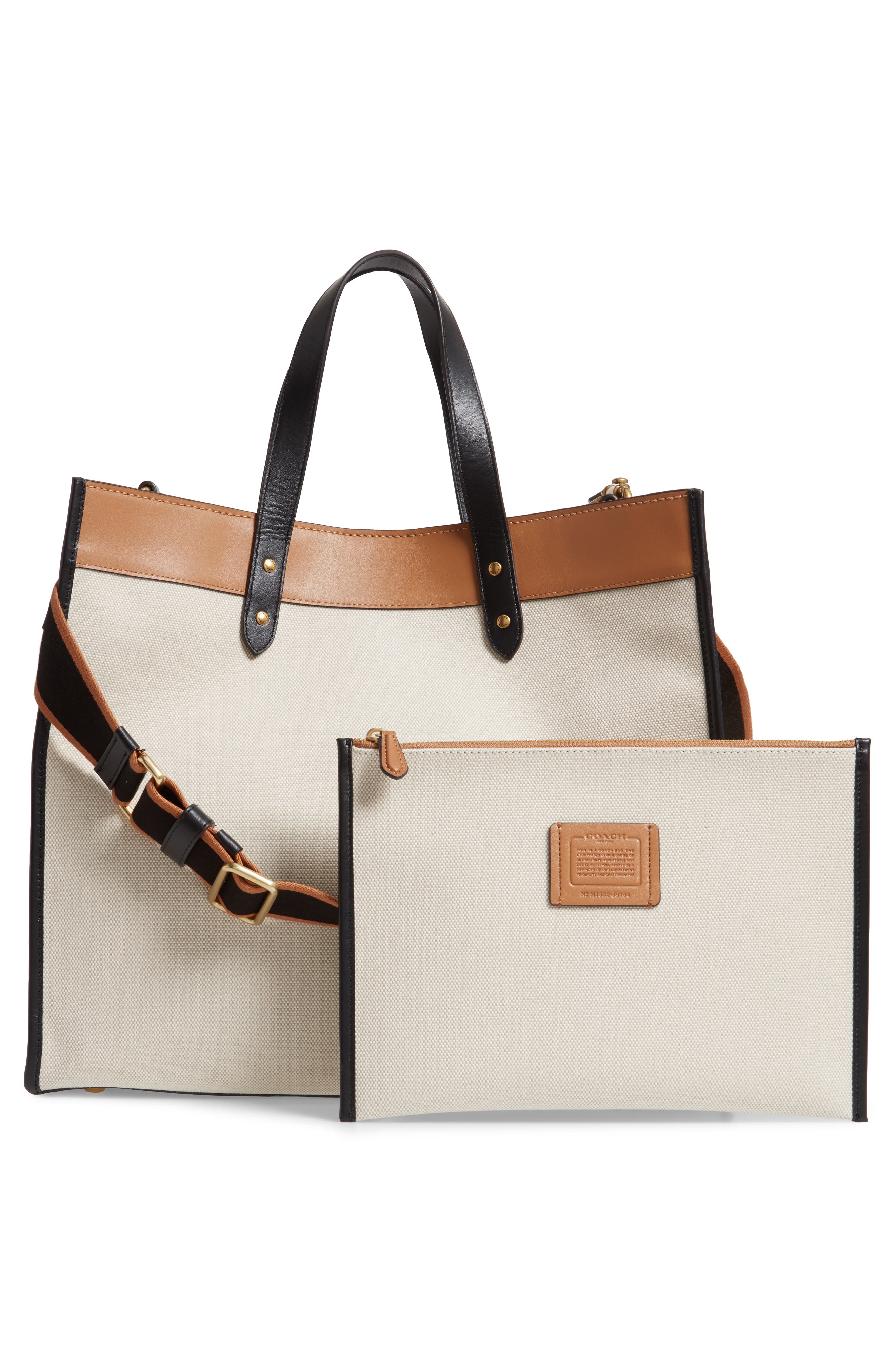 COACH Field Logo Canvas Tote, Alternate, color, 